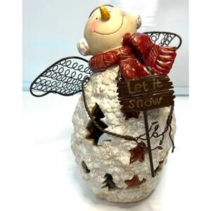 Snow Angel Tealight Holder With Wire Wings
